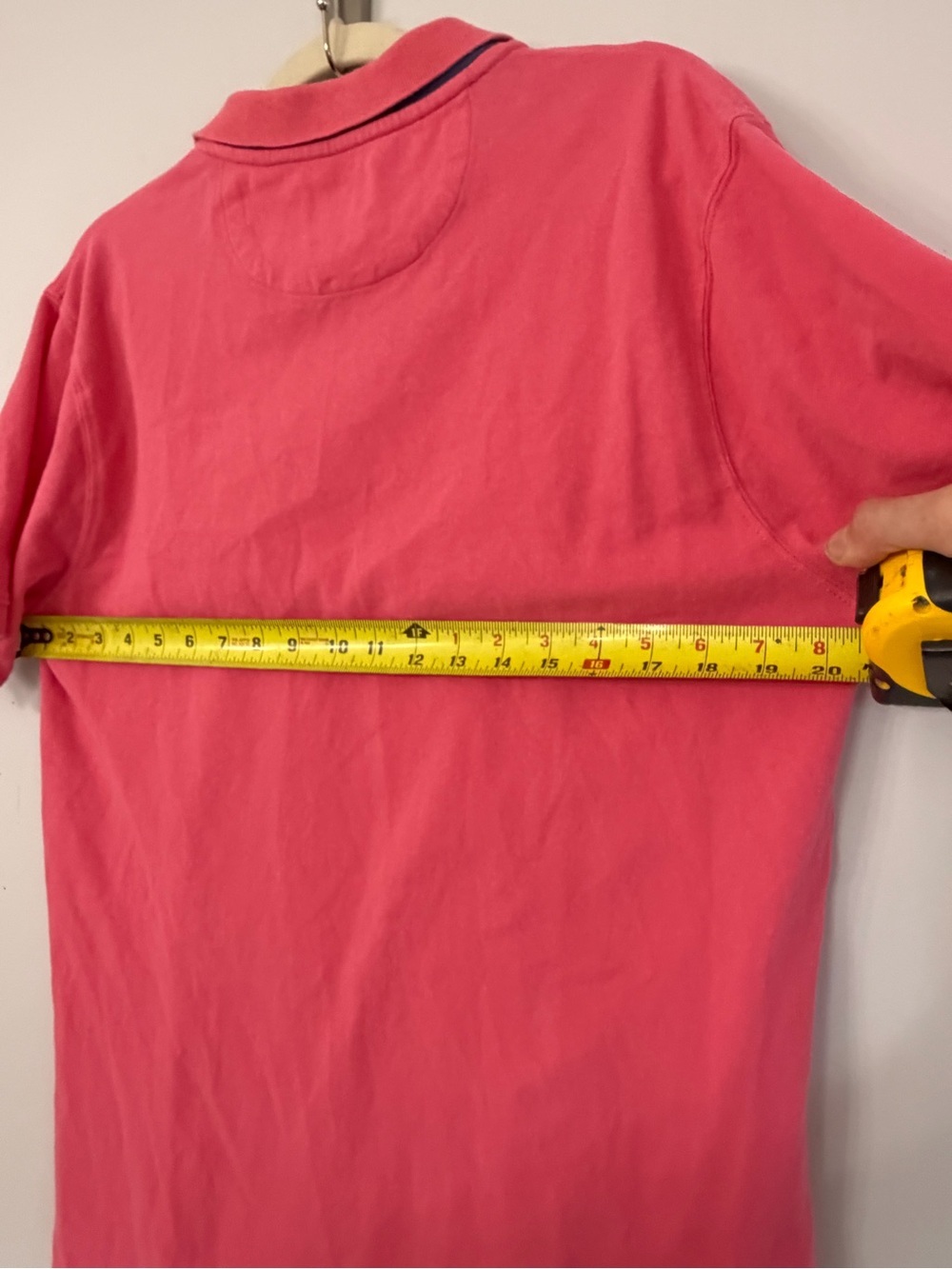 Dan John Large Cotton Pink Polo Shirt Short Sleeve Preppy Gold Business Casual - Picture 5 of 6